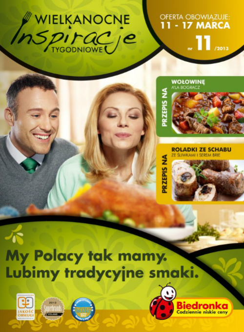 Gazetka Biedronka Wielkanocne inspiracje tygodniowe od 11.03.2013